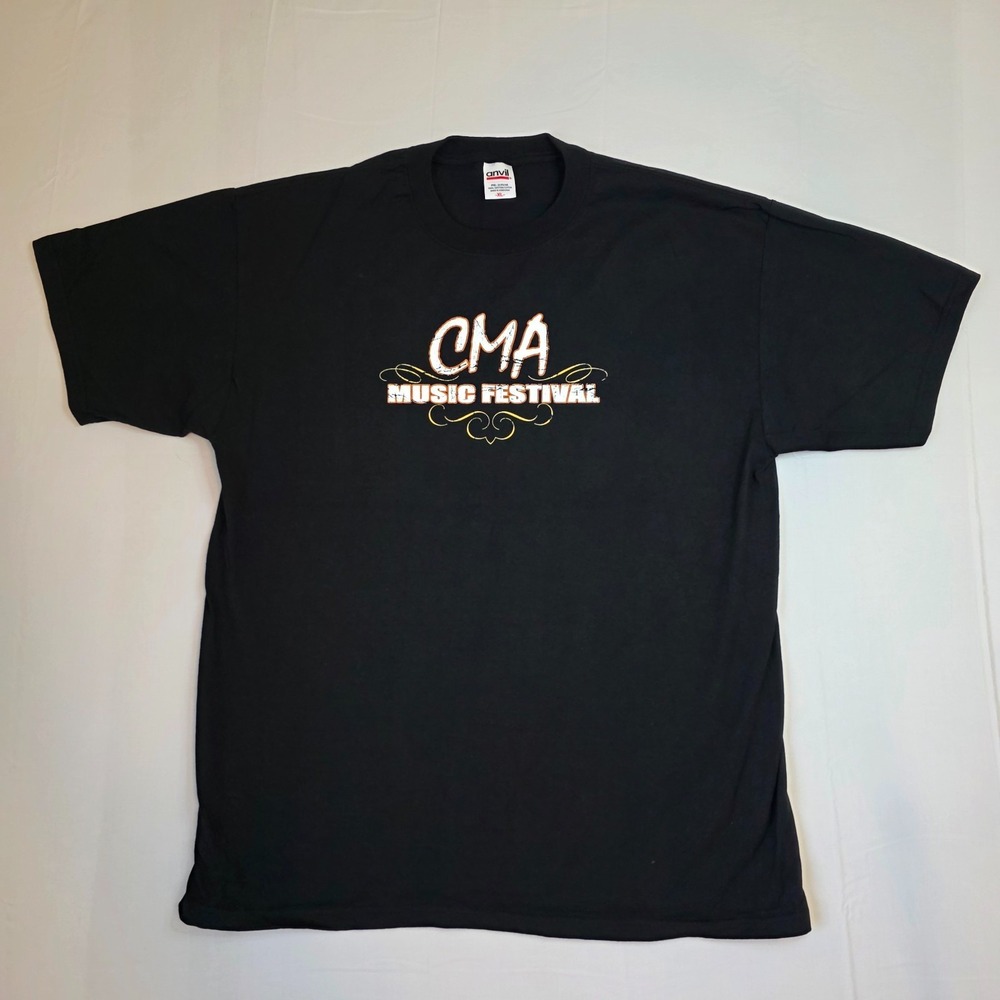 vintage XL black Anvil CMA Music Festival 2007 t-shirt